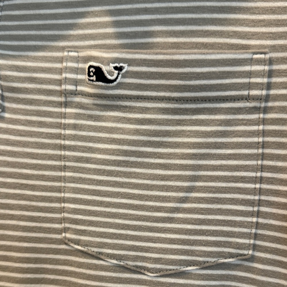 Vineyard Vines Gray Striped Polo